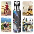 thumbnail image 7 of Yayeee 33oz Insulated Water Bottle Double Wall Stainless Steel with Flip Straw Lid, Black, 7 of 7