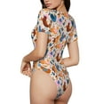thumbnail image 3 of Naloa Cute Chickens Women's Short-Sleeved Onesie, One-Piece Swimsuit for Parties, dates, clubs - X-Large, 3 of 9