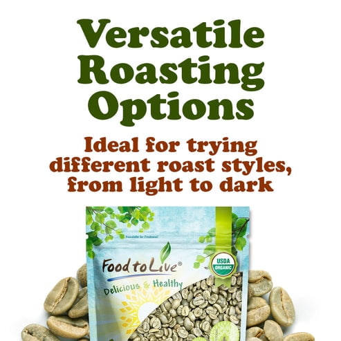 Organic Peru Green Coffee Beans, 1.5 Pounds – Whole, Unroasted, Washed Bean. Single Origin. Fresh Crop. No-GMO, Vegan, Bulk – by Food to Live