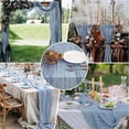 thumbnail image 2 of Dusty Blue Cheesecloth Table Runner Boho Gauze Table Runner Rustic Cheese Cloth Table Runner Wedding Bridal Shower Table Decor, 2 of 4