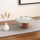 thumbnail image 1 of Frutero con pedestal, cuenco decorativo con base de madera, bandeja para servir comida, para mesa, hogar, cocina, encimera, decoración de oficina. S, 1 of 8