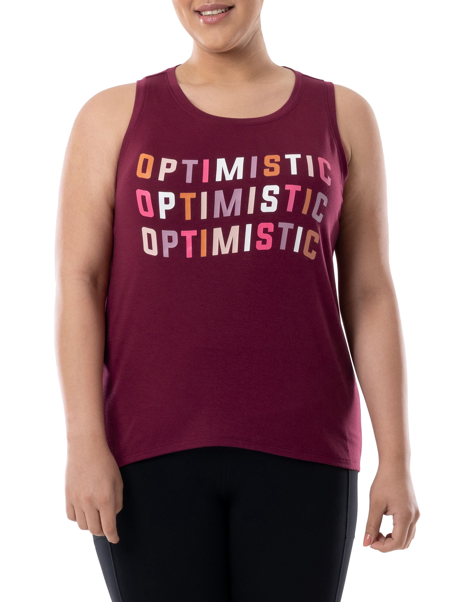 Athletic Works Women's Plus Graphic Tank Bundle, 2-pack