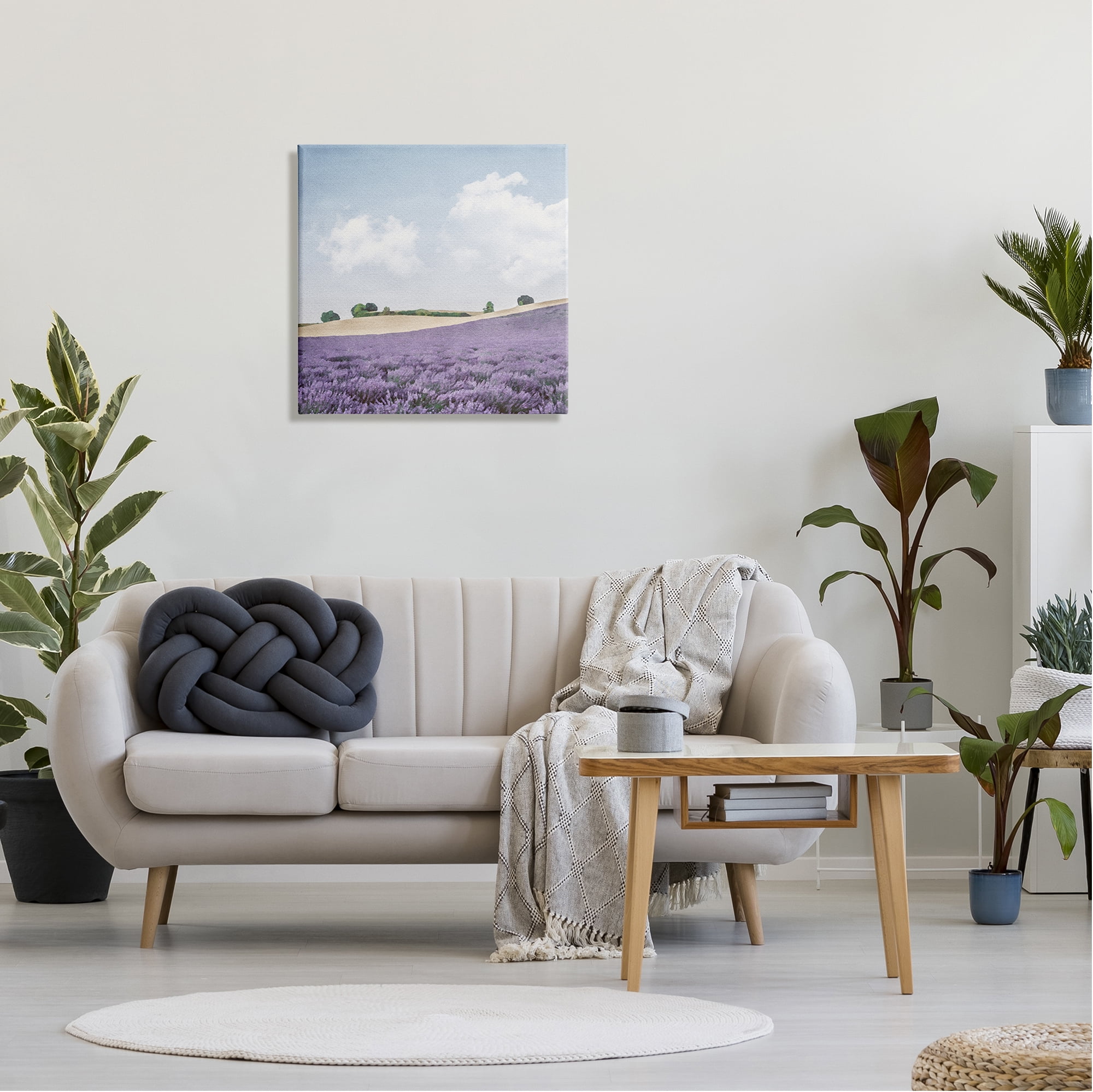 Stupell Industries Rural Lavender Farm Nature Painting Gallery Wrapped Canvas Print Wall Art, 24 x 24