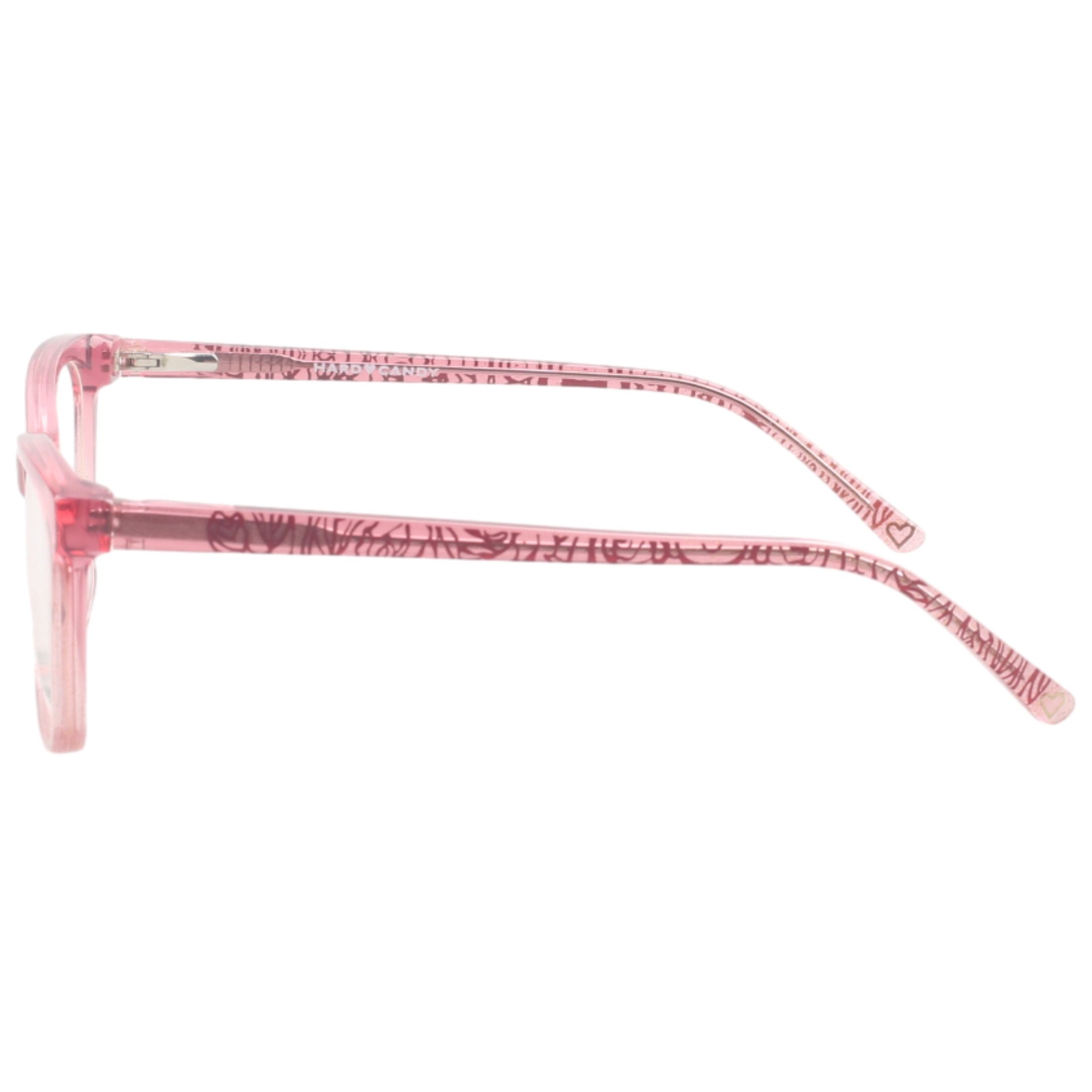 Hard Candy Bed of Roses Rx'ble Eyeglasses with Case, Glitter Pink