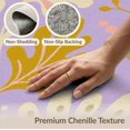 thumbnail image 5 of ODIKA 8'x10' Lavender And Peach Bloom Fern Leaf Washable Area Rug Artistic Floral Foliage Patterns in Warm Tones Non-Slip Chair-Friendly Mat for Dining Room, Large Office, Lounge, 5 of 6