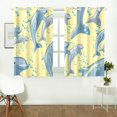 thumbnail image 2 of MKHERT Fun The Dolphin Window Curtains Kitchen Curtain Room Bedroom Drapes Curtains 26x39 inch, 2 Piece, 2 of 3