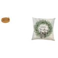thumbnail image 1 of Cestas de almacenamiento,Cestas de almacenamiento de cocina tejidas con asas hechas a mano,Cestas de pan redondas Bandejas para servir Rectángulo,Funda de almohada,Funda de almohada navideña, 1 of 8