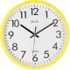 thumbnail image 1 of Wall clock quartz analog silent plastic yellow, 1 of 4