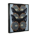 thumbnail image 3 of Stupell Industries Funny Black Cats In Glasses Animals & Insects Painting Black Floater Framed Art Print Wall Art, 3 of 6