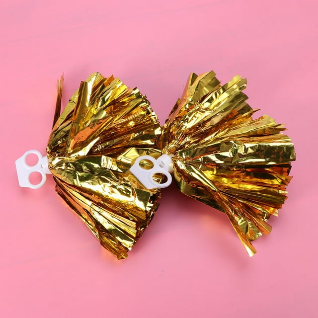 AURARMLET 2Ud Pompones De Animación Dorados Con Plástico Y Material Para Eventos Deportivos