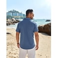 thumbnail image 4 of COOFANDY Men's Short Sleeve Button Down Shirt Casual Beach Summer Outfit, 4 of 6