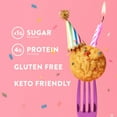 thumbnail image 3 of Highkey Low Carb Birthday SBF3&nbsp;Cake Mini Treats - Keto Free Muffins Sweet Low Carb Bread Bites Healthy Snacks Adults Kids Sugar Free Diabetic Soft Baked Treat Diet Friendly Food, 2 Oz (of 6), 3 of 3