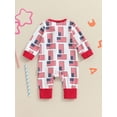 thumbnail image 5 of Hirigin 4th of July Baby Boy Girl Outfit 3 6 12 18 Months Cute American Flag Zip-up Jumpsuit Romper Independence Day Clothes, 5 of 8