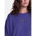 thumbnail image 4 of Way To Celebrate Women's French Terry Knit Long Sleeve Lounge / Sleep Top, Sizes XS to 3X, 4 of 6