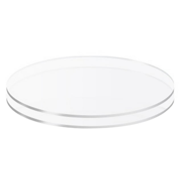 2Pcs Acrylic Cake Plates Non-Sticky Durable Versatile Transparent Round Buttercream Cake Discs for Cake Serving