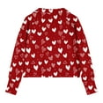 thumbnail image 5 of Xdegoge Girls Heart Print Half Zip Sweatshirts - Cute Valentine's Day Outfit for Kids Toddler Long Sleeve Pullover Sweatshirts Holiday Party Clothes, 5 of 5