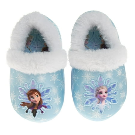 Disney Frozen Elsa and Anna Girls Indoor Slippers | Lightweight Warm ...