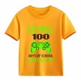 thumbnail image 7 of CUZIBR Boys Girls Graphic T-Shirt Print 100 Days Of School Letter Print Short Sleeve Casual Crewneck Tees For Kids Youth Soft Breathable Shirt Daily Wear Comfy Activewear,Yellow,3-4 Years, 7 of 7