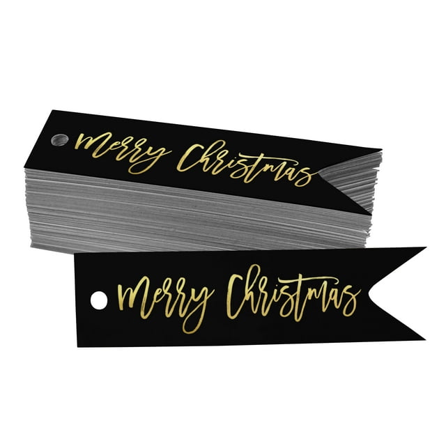 Inkdotpot Étiquettes de Noël en Feuille d'Or Véritable 100 Pcs