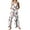 Black, variant on 2025 Womens Linen Bib Overalls Summer Floral Printed Patchwork Jumpsuits Casual Boho Romper Wide Harems Pant