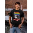 thumbnail image 4 of Stronger Together Gay Pride Flag Plus Size Crewneck Graphic Tee Shirt Brisco Brands 2X, 4 of 5