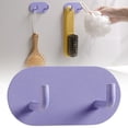 thumbnail image 2 of Heavy Duty Adhesive Hooks, Metal Wall Mount Hooks, Punch-Free Towel & Key Holder for Bathroom, Kitchen & Entryway, Strong Stick-on Decorative Hooks for Coats, Bags, Robes, Clothes,Purple, 2 of 8