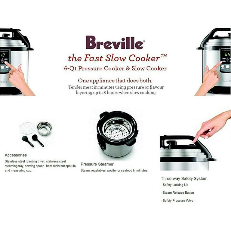 Breville 6Qt Pressure Cooker / Slow Cooker