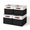 Black / Off-White-Cube - 11"x11"x11", variant on Storblarge Fabric Baskets For Shelves 3 Pack Decorative Linen Closet With Handles Organizing Shclothes Home Office 15x11x9.5inche