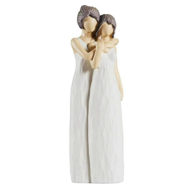 Mother and Daughter Figurines, Mother Daughter Hugging Figurine Statues, Mother Daughter Gifts, Home Bedroom Decor
