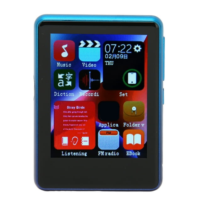 Lecteur MP3 Écran Tactile Complet 5.0, Écran HD 2.4 Pouces, Puce de Décodage Premium, Support MP3 APE FLAC, Mémoire Extensible, Radio FM, Livre Électronique, Haut-Parleur