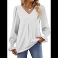 thumbnail image 3 of Blusas de Larga para Mujer 2025, Elegantes, Informales, con Cuello en V, Tipo Túnica, Blusa Holgada de para el Trabajo. XL, 3 of 5