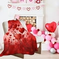 thumbnail image 4 of Valentine's Day Red Heart Shape Balloon Throw Blanket Soft Cozy Luxury Flannel Blanket Romantic And Warm Easy To Wash Ideal For Sofa Beds 39.37x27.55in, 4 of 7