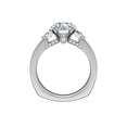 thumbnail image 2 of Diamond-Capitals 2.30 Carat Stylish Oval Shape Moissanite 3 Stone Wedding Ring for her Solid 14K White Gold Size 8.5, 2 of 7
