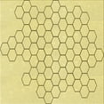 thumbnail image 1 of Ahgly Company Machine Washable Indoor Square Transitional Corn Yellow Area Rugs, 5' Square, 1 of 7