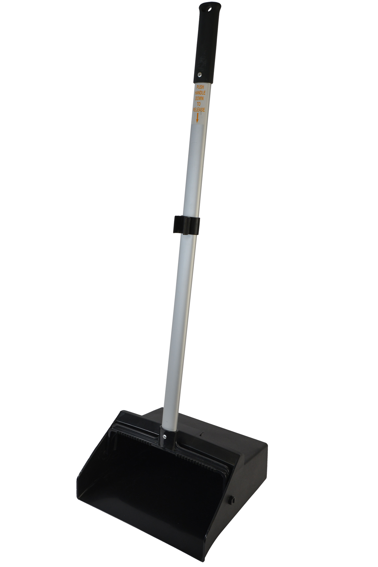 Lobby Dustpan, Aluminum Handle, 40 Inch Overall Length, Black