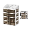 thumbnail image 2 of Plastic Desk Organizers with Multiple Layer Compartments Top Storage and Clear Drawer for Efficient Home Organization, 2 of 9
