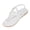 White, variant on White Womens Sandals Round Toe Floral Thong Flat Bohemian Style Comfortable Lightweight Breathable Flexible Outsole For Beach Summer Casual Wear Size 37