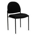 thumbnail image 2 of Emma + Oliver Comfort Black Fabric Stackable Steel Side Reception Chair, 2 of 12