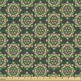 thumbnail image 2 of Ambesonne Antique Oriental Fabric by the Yard Upholstery, Brown Damask Art, 1 Yard, Tan and Dark Sepia, 2 of 5