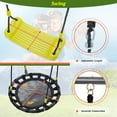 thumbnail image 4 of Heavy Duty Combo Swing Set 3 in 1, Playground Swing Sets with Seat Swing, Glider and Saucer Swing, Combo Swing Set Allow Up to 3 Kids Play At Once, Kids Swing Sets for Backyard Amusement Park, B1101, 4 of 10