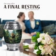 thumbnail image 4 of JAGASY Lion Urns for Human Ashes Keepsake for Women, Green Mini Urn for Ashes Adult Male, Forest & Rocky Landscape Decorative Urns for Couple, Small Funeral Cremation Urn for Mom & Dad, (3 Inch), 4 of 7