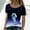 Blue summer tops 2023 women, variant on Dyegold Summer Tops for Women 2023, Short Sleeve Henley Shirts Summer Tops for Women 2023 Trendy Rose Print Gradient Crewneck ​Blouses Casual Loose Tunics