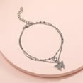 Chunleiiii Rosary Bracelet Boho Double Butterfly Anklet Chain For Beach