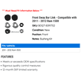 thumbnail image 2 of Front Sway Bar Link - Compatible with 2011 - 2012 Ram 1500, 2 of 2