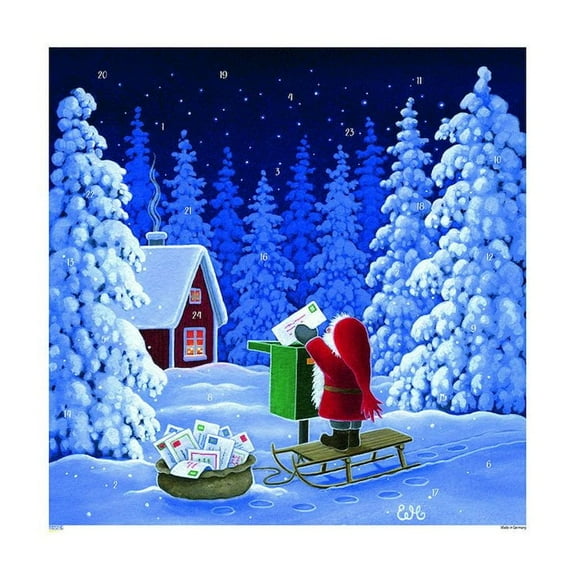 10508 - Korsch Advent - "Tomte" at Mailbox - 11.75"H x 11.75"W x .1"D