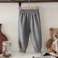 thumbnail image 2 of BYHONG Baby Boy' Pants Knitted Leggings Joggers Harem Pants for Toddler Drawstring Pants Boys Pants Grey 130(US Size), 2 of 3