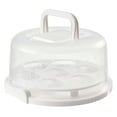 thumbnail image 2 of Cake Container Plastic Cover Lid Cake Cupcake Holder Portable Round Two Sided Base For Cookies Fruit Etc, 2 of 5