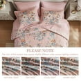 thumbnail image 6 of Regency Heights Queen Size Comforter Sets, Pink Vintage Floral Bed in a Bag Queen, 7 Pieces Bedding Comforter Set with Bed Sheets and Pillowcases, 6 of 11