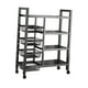 thumbnail image 2 of Estantes de almacenamiento con ruedas Estantería de metal Estantería de metal de 4 niveles de altura ajustable Estantes de cocina para oficina Hogar 80cm x 135cm, 2 of 9