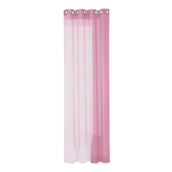 Cozeii Semi-Sheer Curtains 63X52", Pink Voile Curtain Panels, Light Filtering Polyester Panels for Bedroom & Living Room, Noise-Reducing Window Treatments